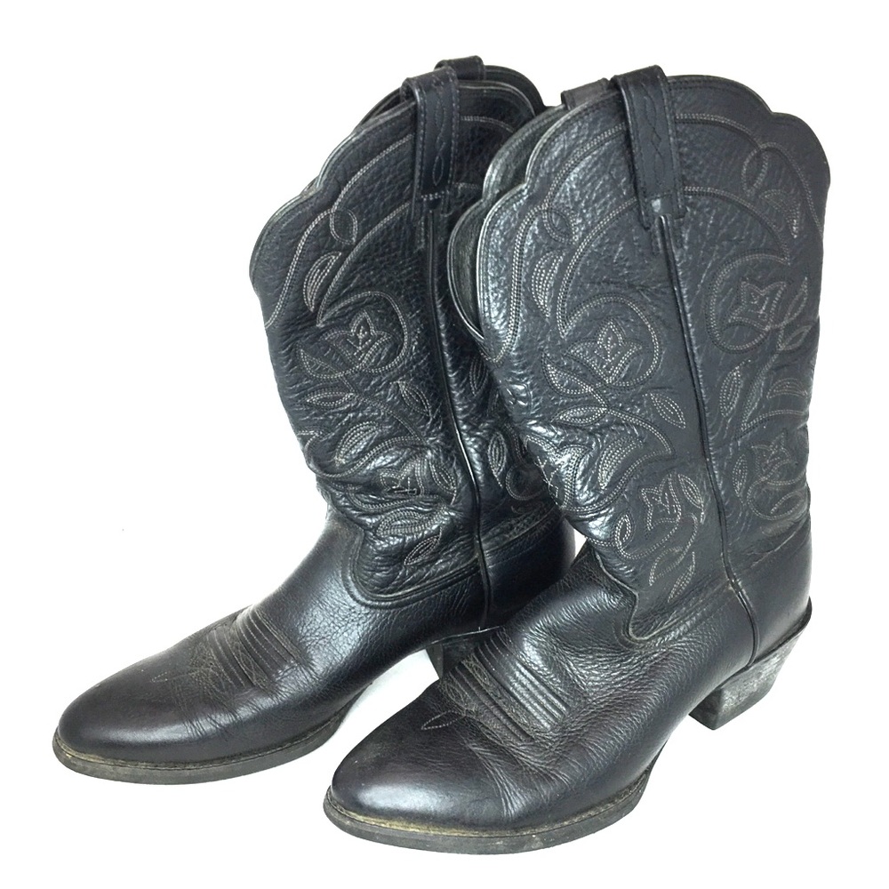 Ariat Size 8 Scallop Top Cowboy Boots